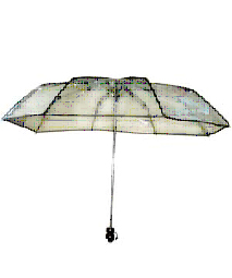 Transparent three Folding Umbrella